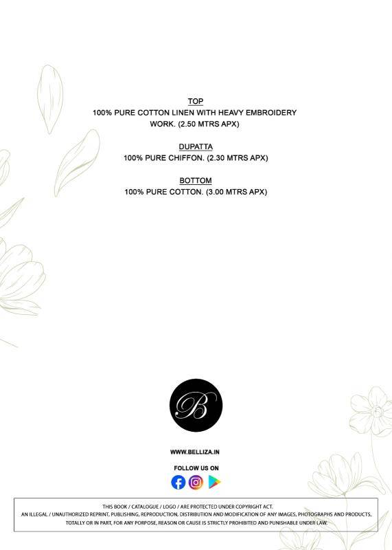 Belliza rehana Ladies dress materials in bulk